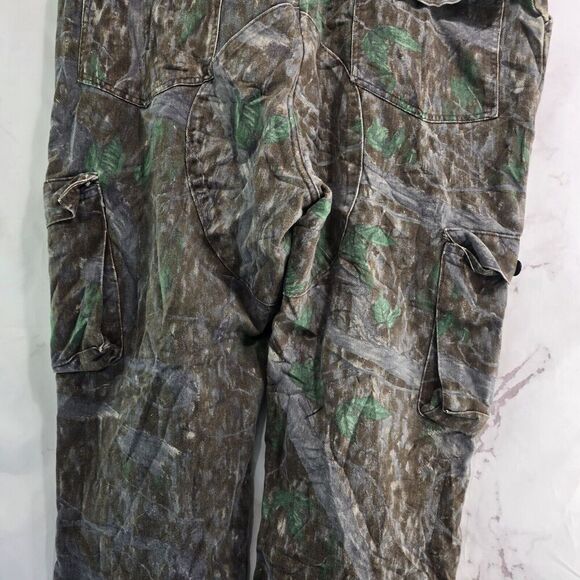 Hide N Tree Camo Pants Mens 44 Vintage Camo Hunting Fleece Woodland - Picture 6 of 14
